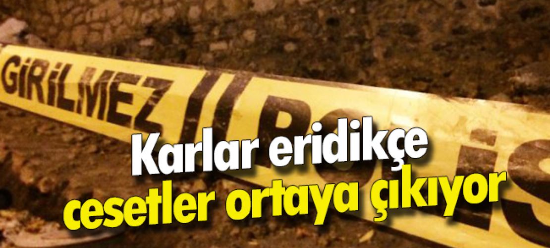 Karlar eridikçe cesetler ortaya çıkıyor