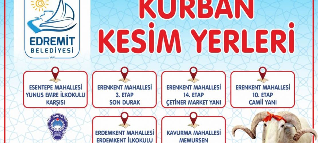 -Edremit’te kurban kesim yerleri belirlendi