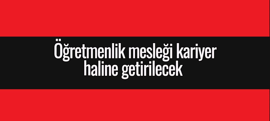 Öğretmenlik mesleği kariyer haline getirilecek