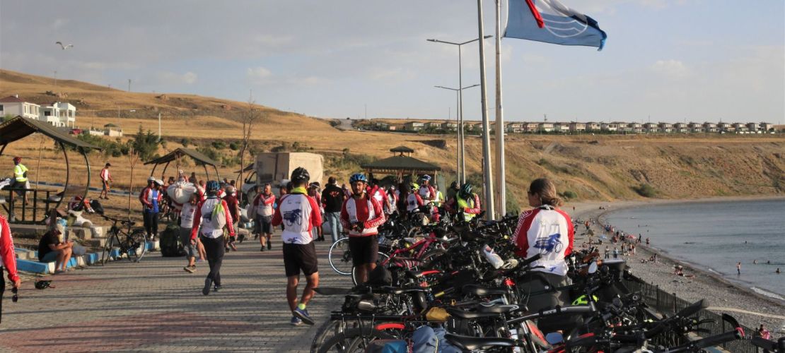 Van'da 250 bisikletçi Tuşba İlçesi’ne ulaştı