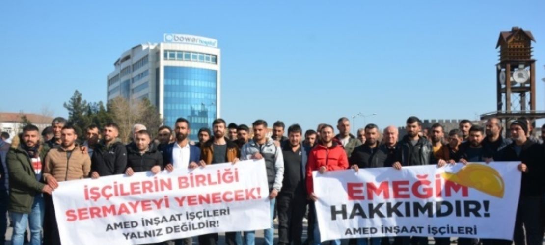 Diyarbakır'da inşaat işçileri eylemde: Taban fiyat 600 lira olsun